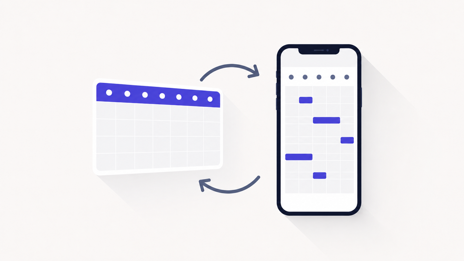 Subscribed week number calendar feed syncing to a smartphone