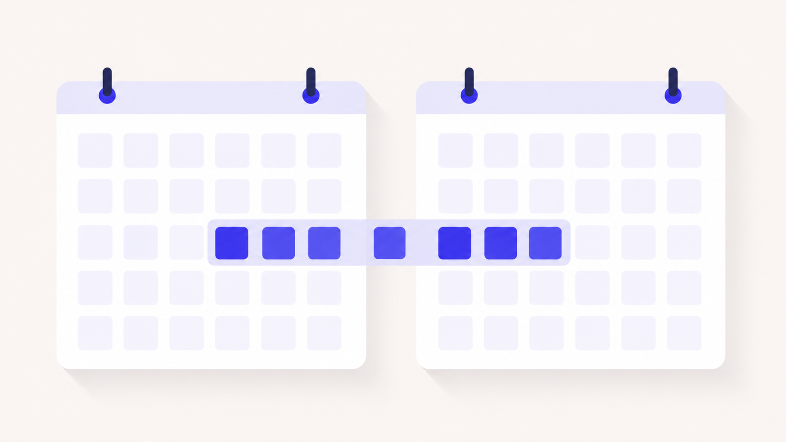 Calendar week spanning the boundary between December and January