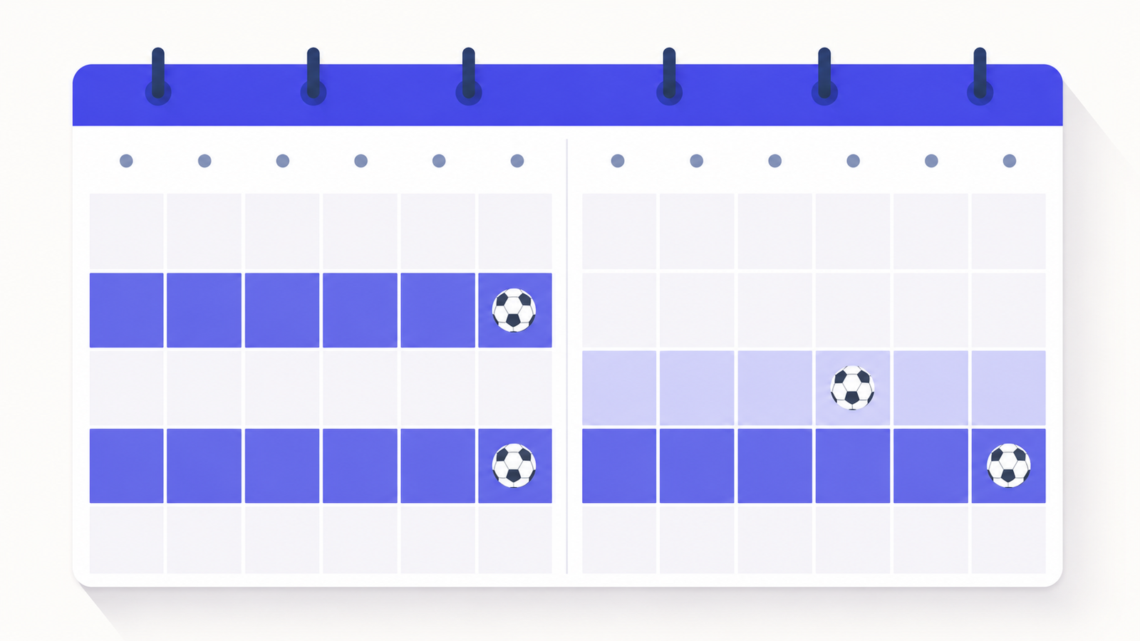 World Cup 2026 groups and rounds laid out on a calendar